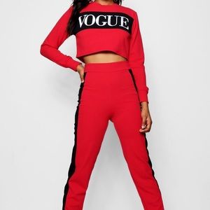 Boohoo vogue Venus colour block tracksuit